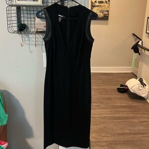 DKNY dress. Leather trim. Size 2. Orig $149